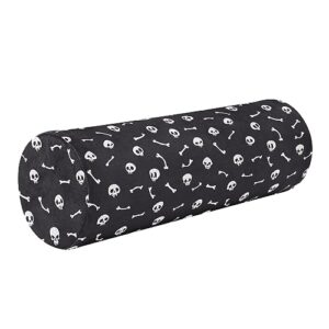 vnurnrn cartoon skulls neck support pillow round neck roll bolster cylinder pillow cervical pillows bolster pillow for leg knee back head support for gifts camp study work