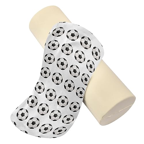 Vnurnrn Soccer Ball Neck Support Pillow Round Neck Roll Bolster Cylinder Pillow Cervical Pillows Bolster Pillow for Leg Knee Back Head Support for Bedroom Camp Work Women Men