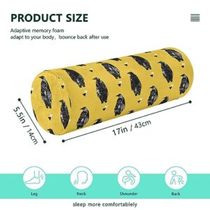 Vnurnrn Penguin Triangles Neck Support Pillow Round Neck Roll Bolster Cylinder Pillow Cervical Pillows Shoulder Pillow for Leg Knee Back Head Support for Bedroom Camp Work Women Men