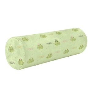 Vnurnrn Princess Frogs Neck Support Pillow Round Neck Roll Bolster Cylinder Pillow Cervical Pillows Shoulder Pillow for Leg Knee Back Head Support for Camp Work Women Men Traveling