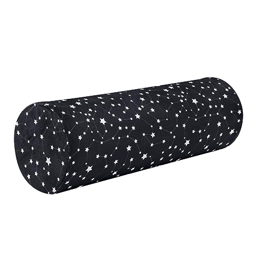 Vnurnrn Shining Stars Neck Support Pillow Round Neck Roll Bolster Cylinder Pillow Cervical Pillows Arm Pillow for Leg Knee Back Head Support for Work Women Men Traveling Headrest