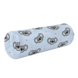 vnurnrn cute koala cartoon neck support pillow round neck roll bolster cylinder pillow cervical pillows neck roll pillow for leg knee back head support for camp study work men