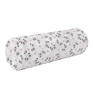 Vnurnrn Panda Neck Support Pillow Round Neck Roll Bolster Cylinder Pillow Cervical Pillows Knee Pillow for Leg Knee Back Head Support for Bedroom Camp Work Women Men