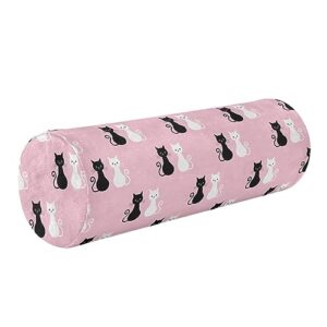 Vnurnrn Cats Neck Support Pillow Round Neck Roll Bolster Cylinder Pillow Cervical Pillows Leg Pillow for Leg Knee Back Head Support for Work Men Women Bed