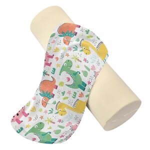 Vnurnrn Dinosaurs Neck Support Pillow Round Neck Roll Bolster Cylinder Pillow Cervical Pillows Arm Pillow for Leg Knee Back Head Support for Gifts Camp Study Work