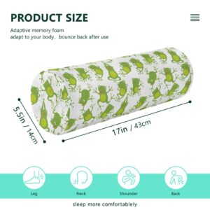 Vnurnrn Frog Neck Support Pillow Round Neck Roll Bolster Cylinder Pillow Cervical Pillows Shoulder Pillow for Leg Knee Back Head Support for Bedroom Camp Work Women Men