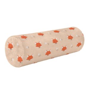 vnurnrn foxes neck support pillow round neck roll bolster cylinder pillow cervical pillows knee pillow for leg knee back head support for bedroom camp work women men