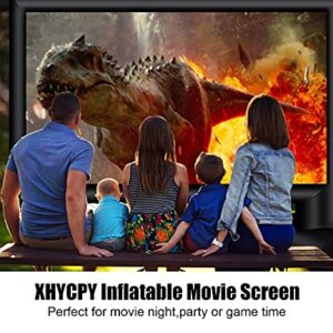 XHYCPY Inflatable Projector Screen 15ft Inflatable Movie Screen Outdoor with Air Blower and Storage Bag, Easy Set up, Front and Rear Projection for Outdoor Movie Night Backyard Pool Fun