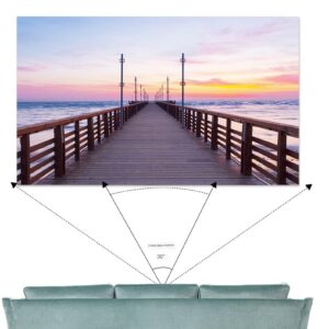 Metal Anti Light Projector Screen, high-Definition Movie Screen, Suitable for Outdoor, Indoor, Home, Office, with Sizes of 60/72/84/100 inches and ratios of 16:9/4:3 (Hook_60inch_16:9)