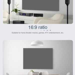 Metal Anti Light Projector Screen, high-Definition Movie Screen, Suitable for Outdoor, Indoor, Home, Office, with Sizes of 60/72/84/100 inches and ratios of 16:9/4:3 (Hook_60inch_16:9)