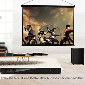 Projector Screen 50 inch Pull Up Folding Projecting Screen Home Theater for DLP Projector Handheld Projector 4:3