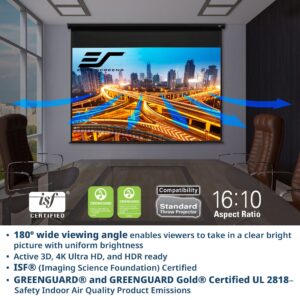 Projector Screen Elite Screens Spectrum, 150-INCH Diag 16:9, Motorized Projection Screen Movie Home Theater 4K/8K Ultra HD Ready, ELECTRIC150H2