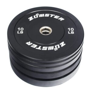 10LB 25LB 45LB Bumper Plate Olympic Weight Plate Bumper Weight Plate with Steel Insert (160LB Weight Set)