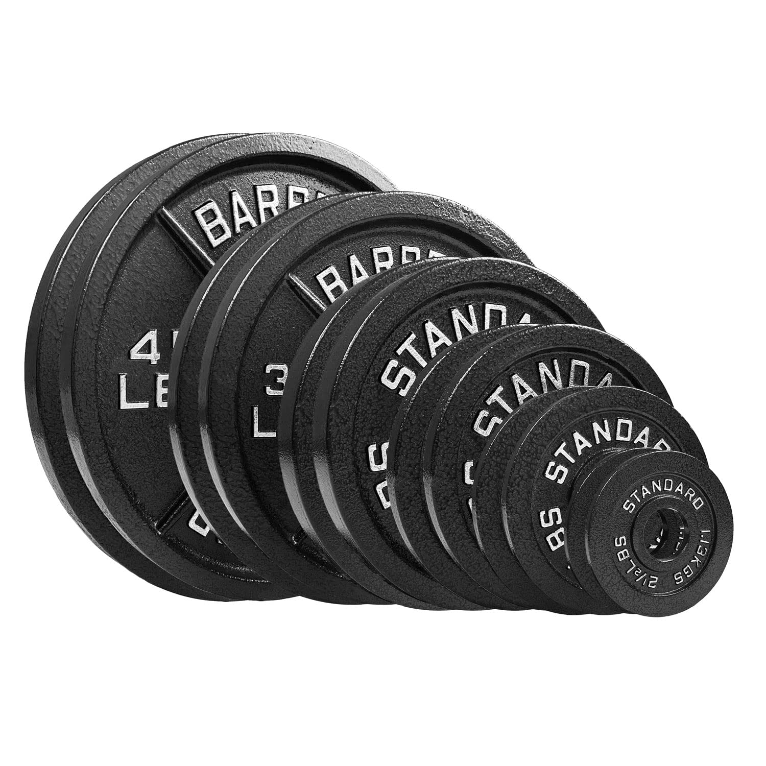 Steel Olympic Plates 245lb Set - Olympic Standard Premium Coated 2.5lb, 5lb, 10lb, 25lb, 35lb, 45lb Pairs