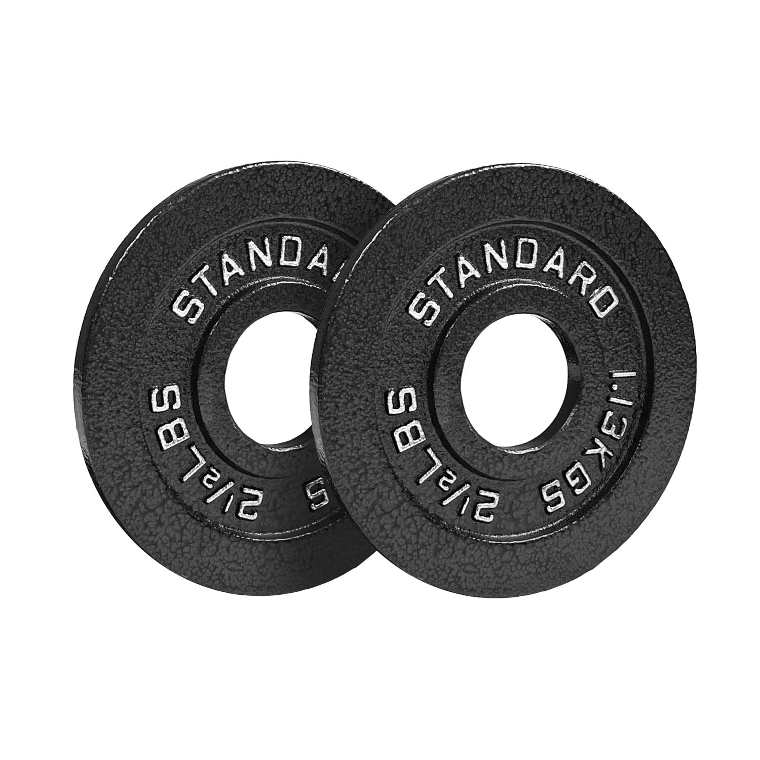 Steel Olympic Plates 2.5lb Pair - Olympic Standard Premium Coated 2x 2.5 Pound Weights for Weight Lifting