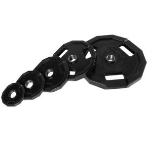 CAP Barbell 12-Sided Rubber Olympic Grip Weight Plates, Black, Single, 2.5 Pound