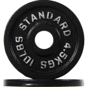 BalanceFrom Cast Iron Olympic 2-Inch Weight Plate, Pair