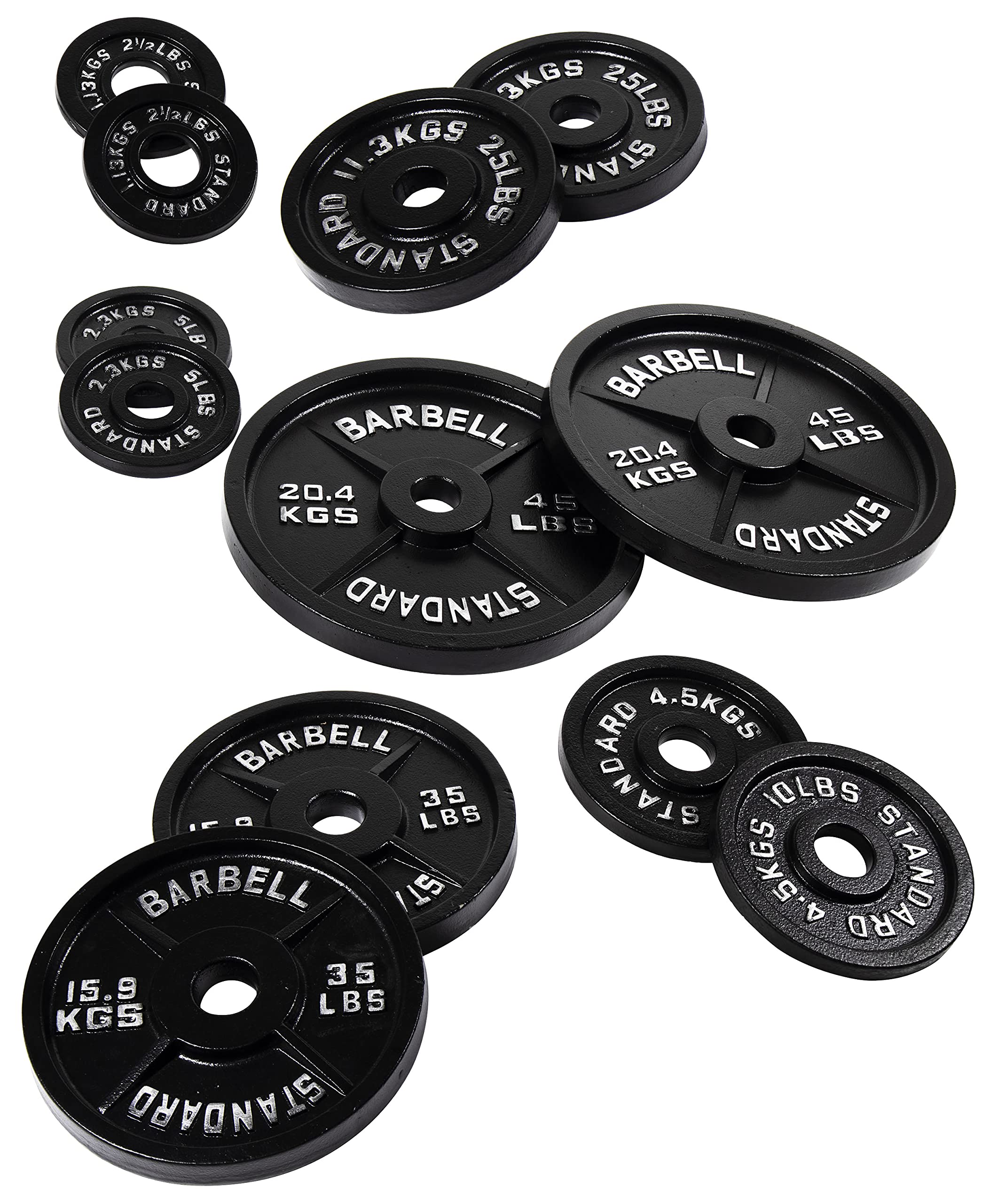 BalanceFrom Cast Iron Olympic 2-Inch Weight Plate, Pair