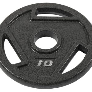 BalanceFrom Powergainz Olympic 2-Inch Cast Iron Plate Weight Plate for Strength Training and Weightlifting,Black POG-AT2IN-10X4