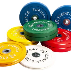 BalanceFrom Color Coded Olympic Bumper Plate Weight Plate with Steel Hub, 35LB Pair