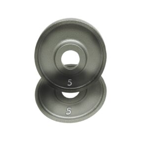 IVANKO (OM-5) Cast-Iron, Machined Olympic Plate Grey 5 lbs (PAIR)