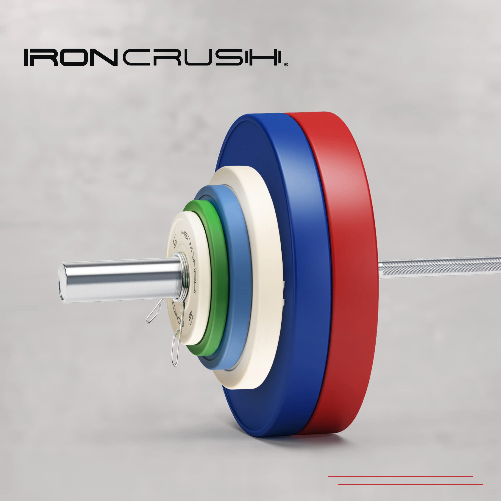 Iron Crush Fractional Change Plates for Olympic Weights, Strength Training, and CrossFit Bumper Plates - From 1.25lb to 10lb Weights, Rubber Coated for Olympic Barbells