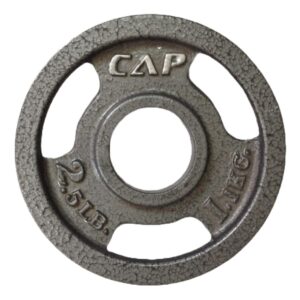 cap barbell machined olympic grip plate, gray, 2.5 lbs