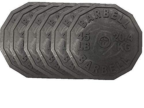 Fake Weights - Replica Weight Plates Prop Set, Styrofoam Olympic Style 45 lb Barbell Barbell Bar Sold Separately. Foam Weights, Light Weights, Props Jokes