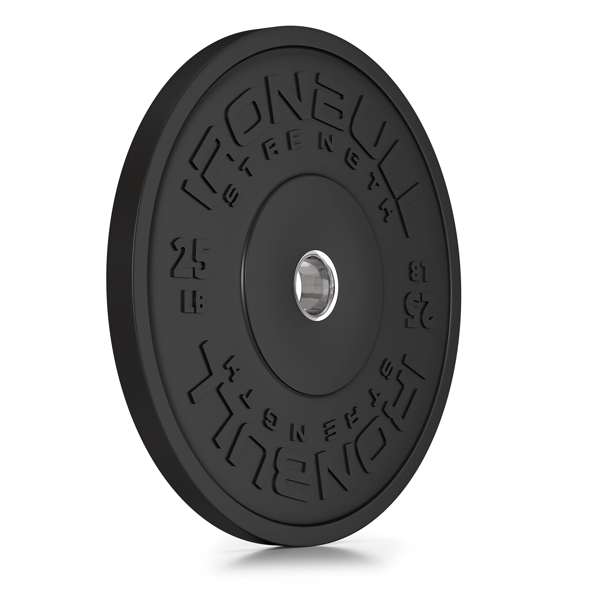 HD Bumper Plates 2" (Single) - One (1) 25 LB Single Rubber Weight Plate in Pounds (LB) for Olympic Barbells - Ideal for Cross-Training, Weightlifting, Fitness and Gym Weights (25lb (Single Plate))