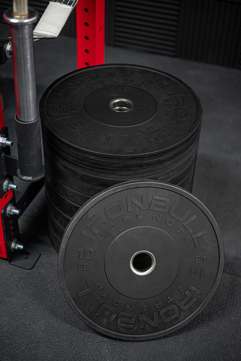 HD Bumper Plates 2" (Single) - One (1) 25 LB Single Rubber Weight Plate in Pounds (LB) for Olympic Barbells - Ideal for Cross-Training, Weightlifting, Fitness and Gym Weights (25lb (Single Plate))