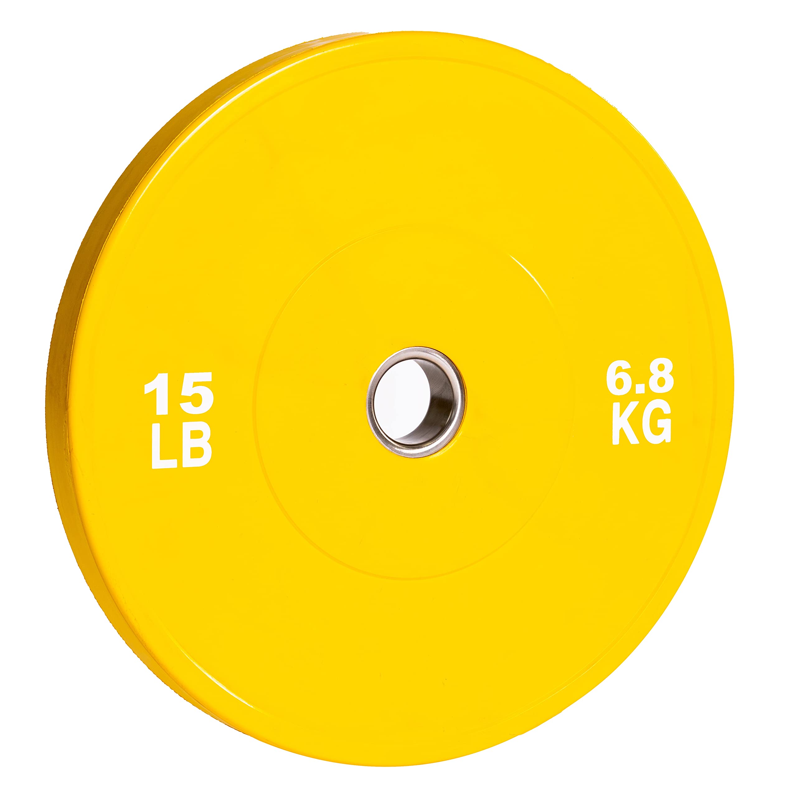 PRISP Olympic Bumper Weight Plate - Rubber Plate for 2 Inch Olympic Barbell with Steel Insert; Pairs, Sets and Single Plates Available