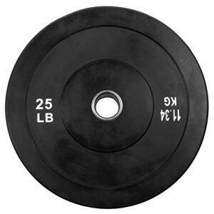 25LB Standard Olympic Weight Plate, Bumper Plates Barbell Weights with 2-inch Hole for Strength Training Weightlifting Weight Loss Home Gym Equipment (25LB Single-Plate C)