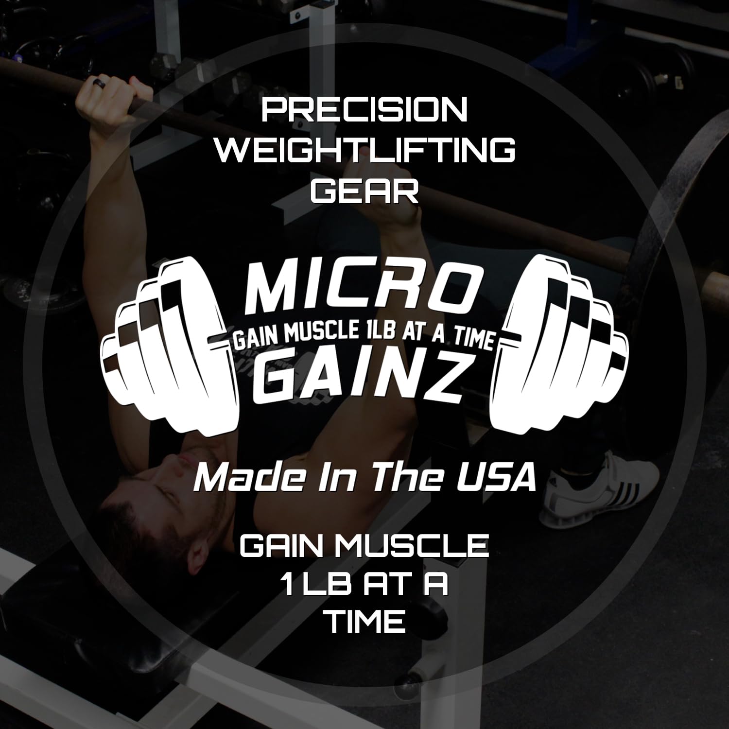 Micro Gainz Multi-Color Calibrated Fractional Weight Plates Set of 2 Pieces, Choose Set (.25LB-1LB), Designed for Olympic Barbell Weights for Strength Training, Made in USA (Green .25 lb)