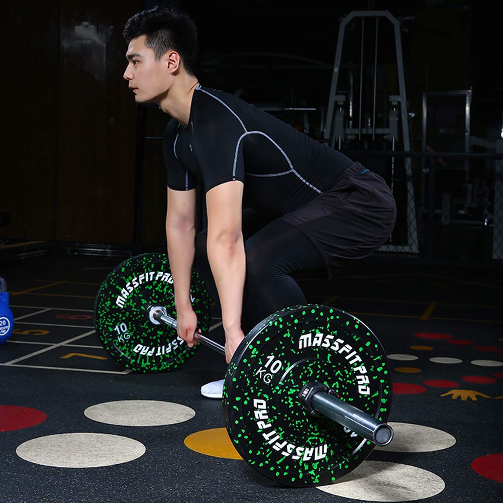 Olympic Full Rubber Barbell Discs - Weight Plates for Weightlifting, Bench Press, Squat Training,2x15kg