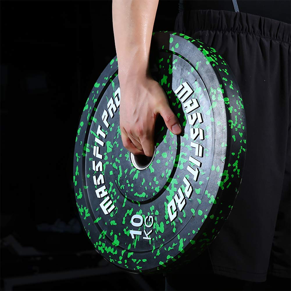 Olympic Full Rubber Barbell Discs - Weight Plates for Weightlifting, Bench Press, Squat Training,2x15kg