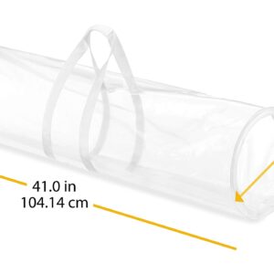 Whitmor Gift Wrap Organizer 41 Inch, Clear/White