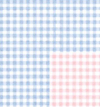 Baby Gingham Reversible Gift Wrapping Roll 24" X 16' - All Occasion Gift Wrap Paper