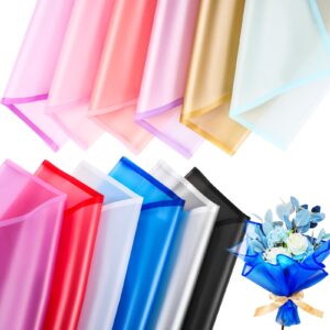 ctosree 240 sheet flower wrapping paper sheets waterproof florist floral flower bouquet wrapping paper for diy crafts gift packaging flower shop bouquet 22.8 x 22.8 inch, 12 colors