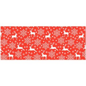 otvee 3 rolls birthday wrapping paper roll - christmas deer and snowflakes design gift wrapping paper for christmas, bridal, holiday, party, baby shower - 58 x 22.8 inch