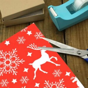 OTVEE 3 Rolls Birthday Wrapping Paper Roll - Christmas Deer and Snowflakes Design Gift Wrapping Paper for Christmas, Bridal, Holiday, Party, Baby Shower - 58 x 22.8 inch