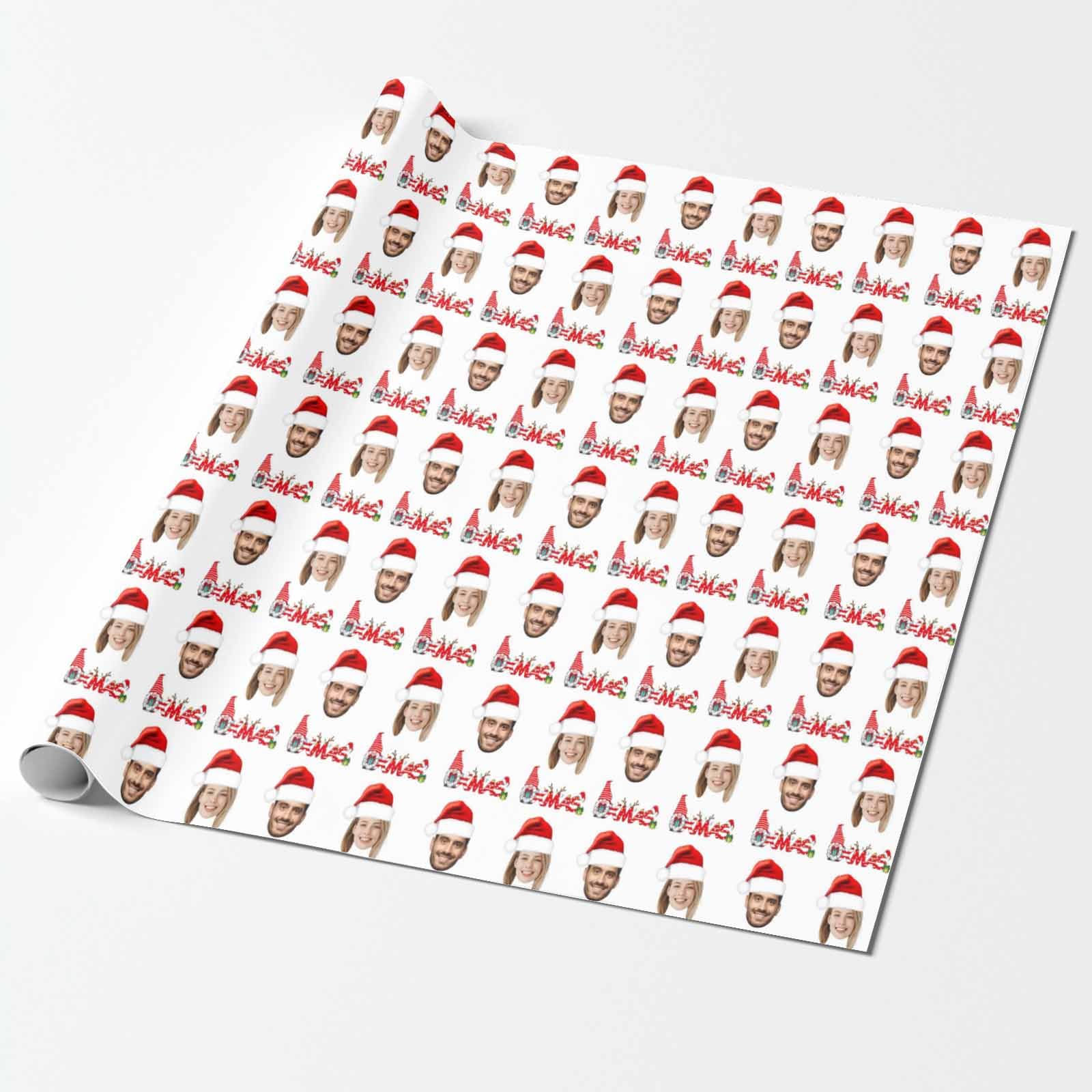 MyPupSocks Personalized Wrapping Paper for Christmas, Wrap Paper with Photo, Custom Picture Winter Holiday Wrapping Paper Roll for Boys Girls Kids Festival Winter Holiday 58x23