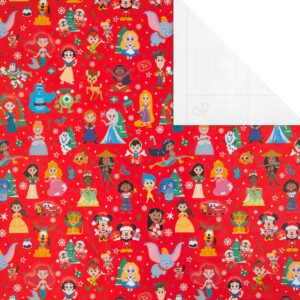 Hallmark 12m Multipack Christmas Wrapping Paper - 3 Rolls in Red Disney 100 Design