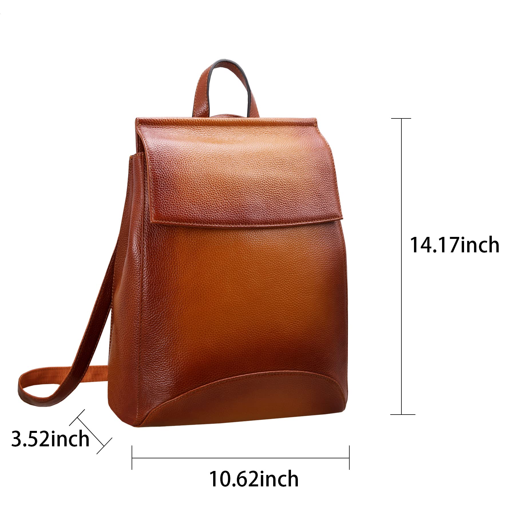 HESHE Leather Backpack for Women Fashion Convertible Backpack Purse Designer Handbags Anti Theft Rucksack for Travel