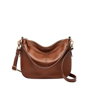 fossil women's jolie leather crossbody purse handbag, brown (model: zb7716200)