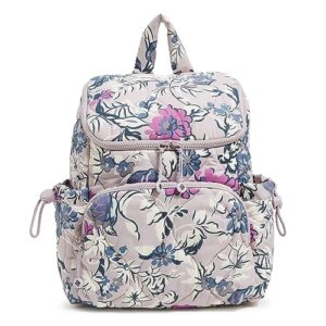 vera bradley featherweight backpack, fresh-cut floral lavender