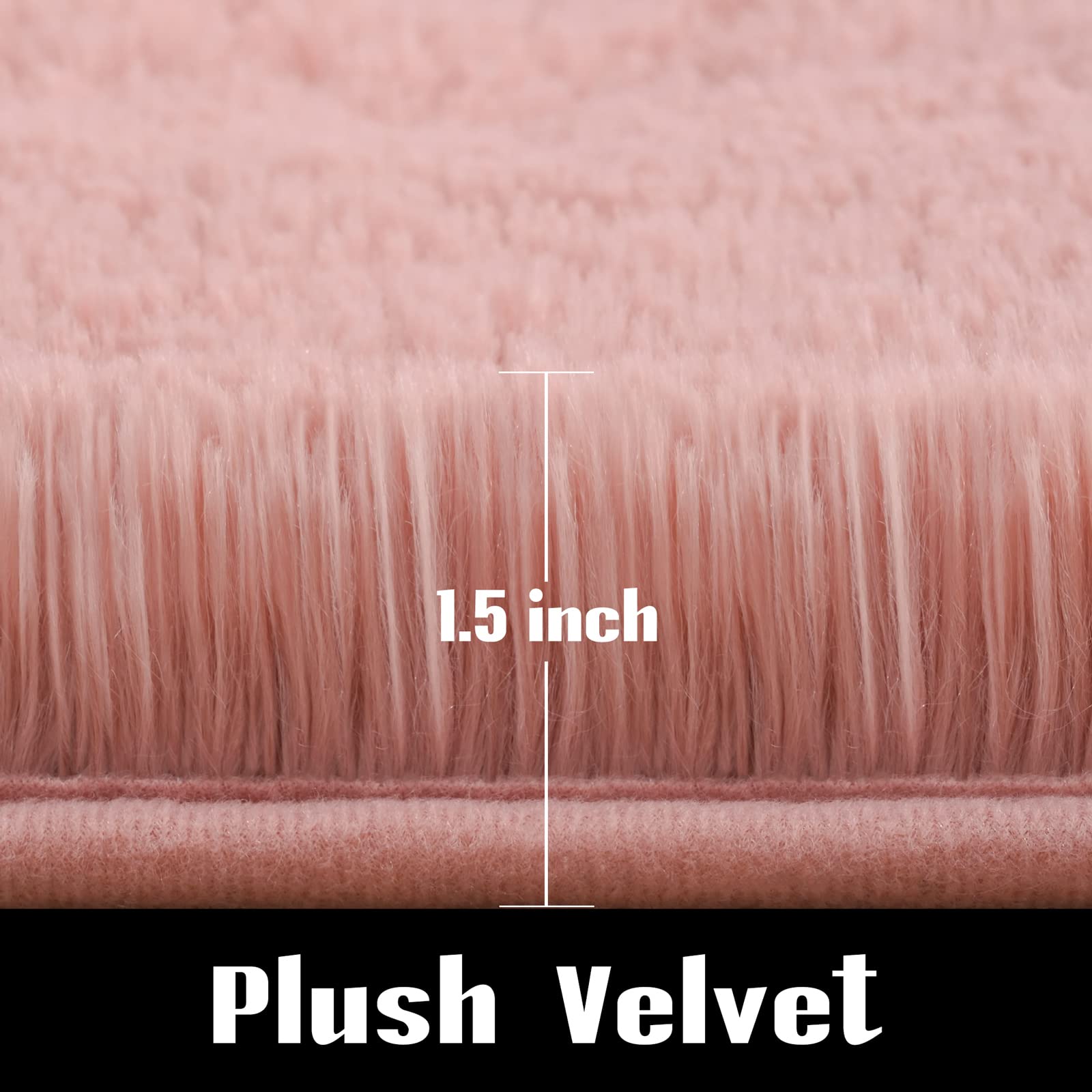 Jelymark Super Soft Shaggy Rug for Bedroom, 6x9 Feet Fluffy Carpet for Living Room, Fuzzy Indoor Plush Area Rug for Home Decor, Furry Floor Rugs for Dorm, Kids Nursery Rug for Girls, Blush Pink