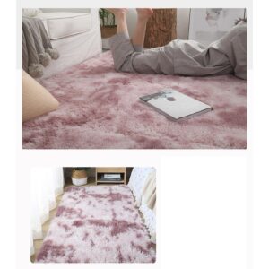 Large Super Soft Carpet - 31.5x63 Inch Fluffy Shaggy Fuzzy Plush Thick Rugs for Bedroom Living Room Cute Room Nursery Room - Carpet Rugs Decor - for Girls Boys (Purple)