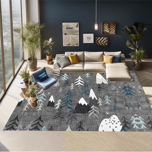 Adern Christmas Bedroom Decor Rug 3x4ft/36x48in/90x120cm Fluffy Rug for Apartment Dorm Room Essentials for Girls - Soft and Plush Rug for College Life