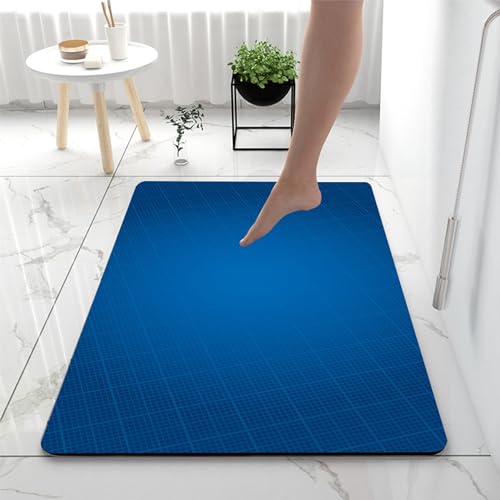 Blue Cool Checkered Area Rugs for Kitchen 3x4ft/36x48in/90x120cm, Living Room Bedroom Area Rug Fluffy Plush High Pile Carpet