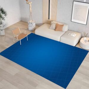 Blue Cool Checkered Area Rugs for Kitchen 3x4ft/36x48in/90x120cm, Living Room Bedroom Area Rug Fluffy Plush High Pile Carpet